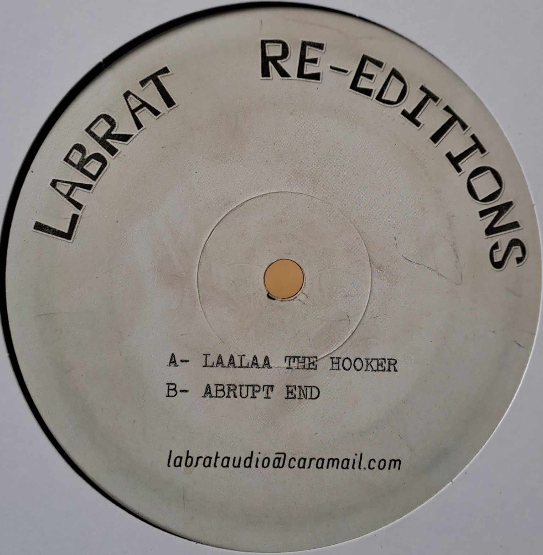 LaBrat Audiochemicals 01 (Re-Editions) - vinyle freetekno